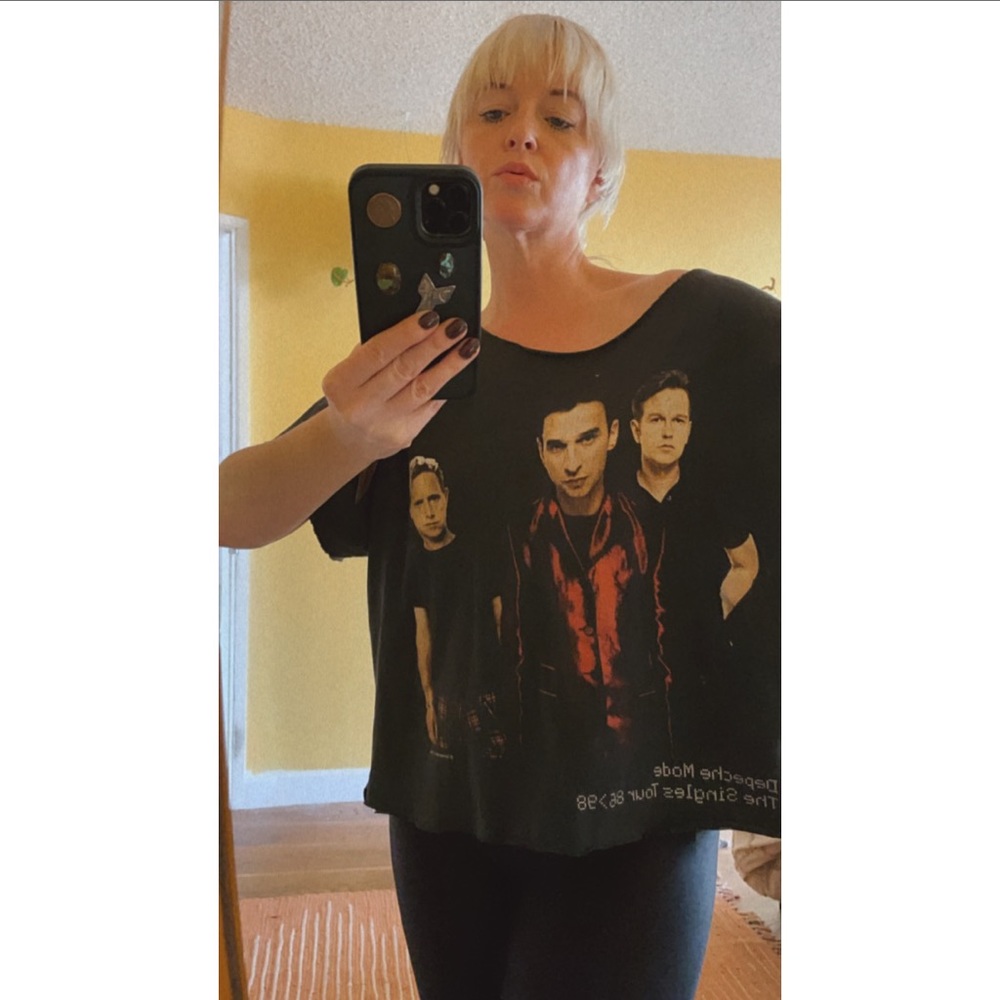 Vintage Depeche Mode Shirt Crop Top Tour Tee